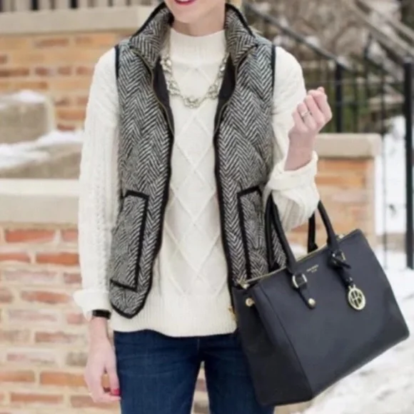 J. Crew herringbone vest 🌬️ - Picture 1 of 6